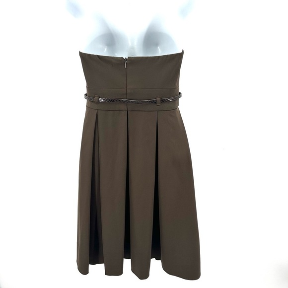 Black Halo Dress Womens Small Pleated Belted Pockets Cocktail Formal Glam NEW - Picture 8 of 15